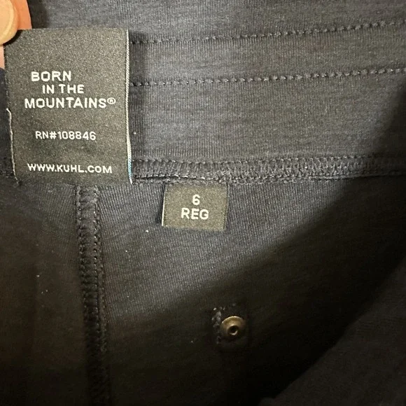 Kuhl Mova Pant S Womens 6 Navy Blue Stretch Athletic Pull On Hiking EUC Feminine - Picture 9 of 11